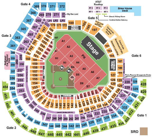 Busch Stadium Guns N' Roses Seating Chart